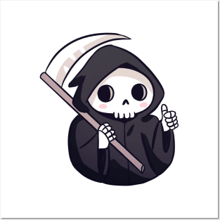 Cute  grim reaper Posters and Art